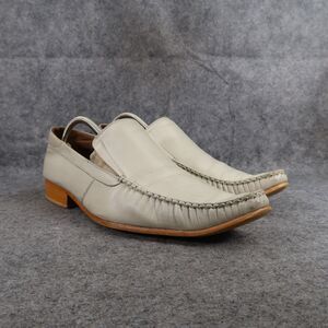 San Meldini Shoes Mens 43 Loafers Slip On Snip Toe Moc Leather Italian Classic